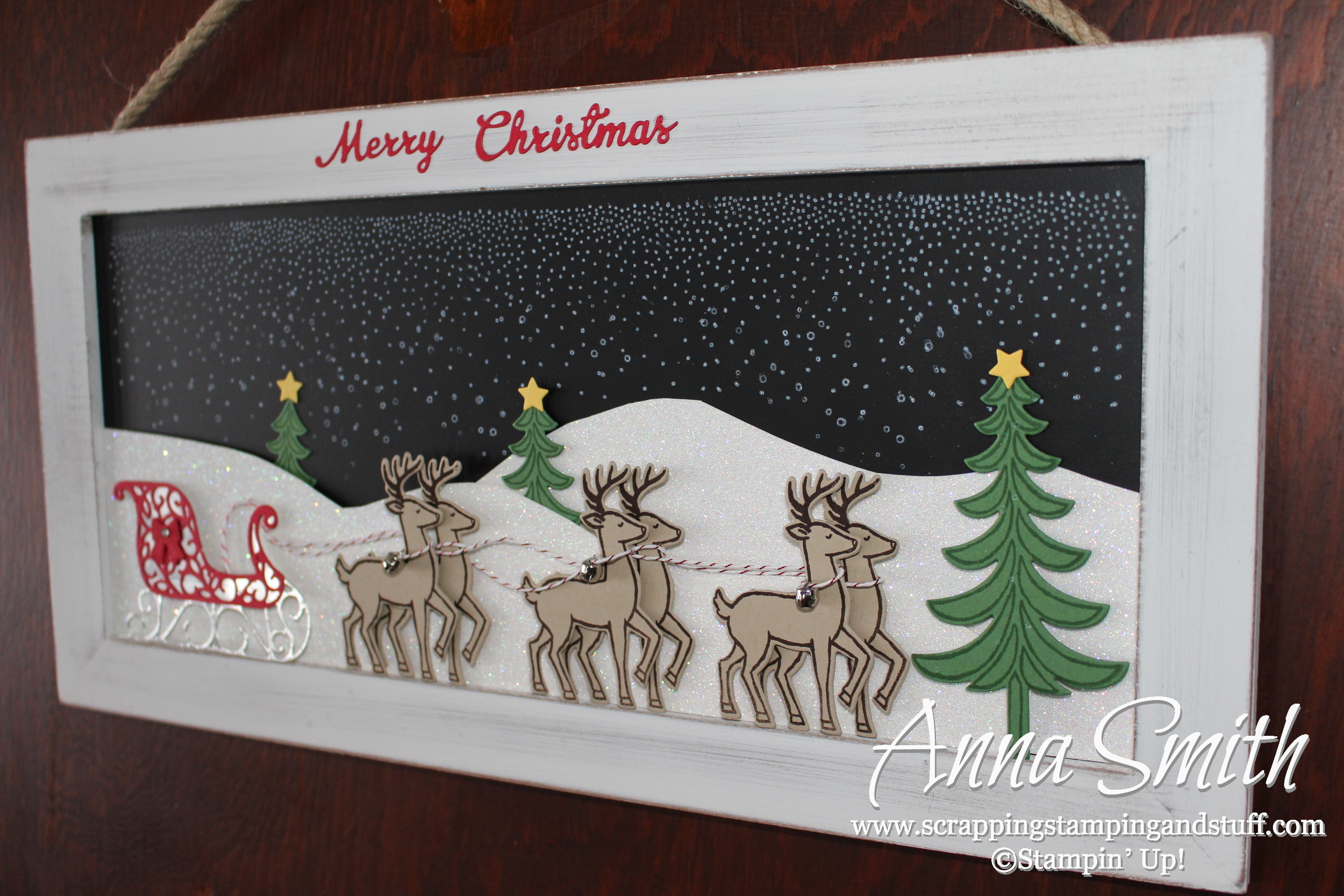 Santa’s Sleigh Decorated Chalkboard