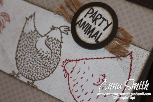 Adorable party animal chicken card made with the Hey, Chick Sale-a-bration reward stamp set and Balloon Builders