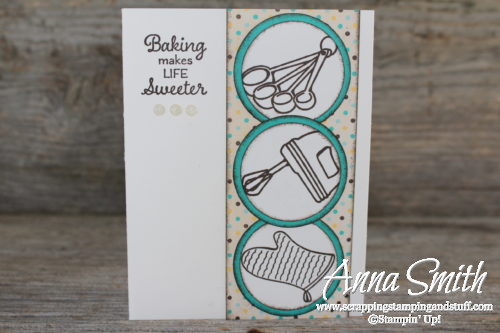 Baking makes life sweeter card made with Stampin' Up! Perfect Mix stamp set