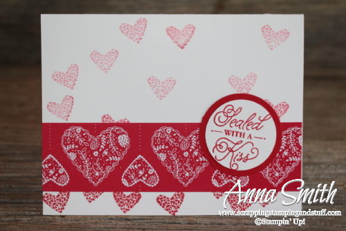 Easy Valentine's Day Card made with Stampin' Up! Sealed with Love stamp set and Sending Love designer paper