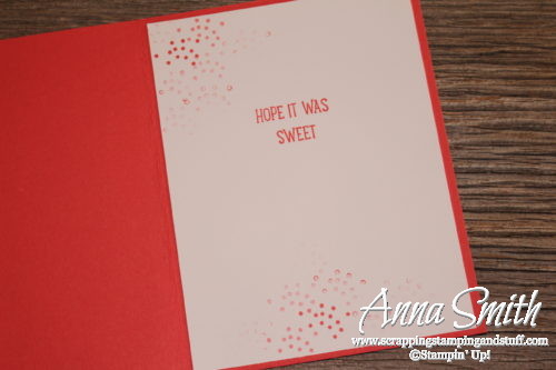 When you need a good belated birthday card, use the Stampin' Up! Sweet Cupcake stamp set and Cupcake Cutouts Framelits!