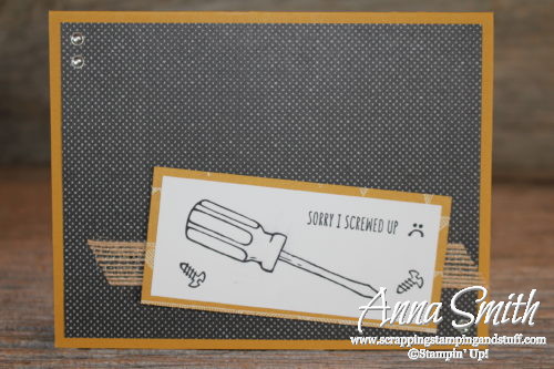 Stampin' Up! Nailed It Masculine Sorry Apology Card