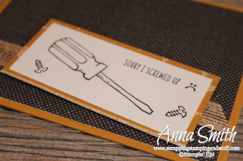 Stampin' Up! Nailed It Masculine Sorry Apology Card