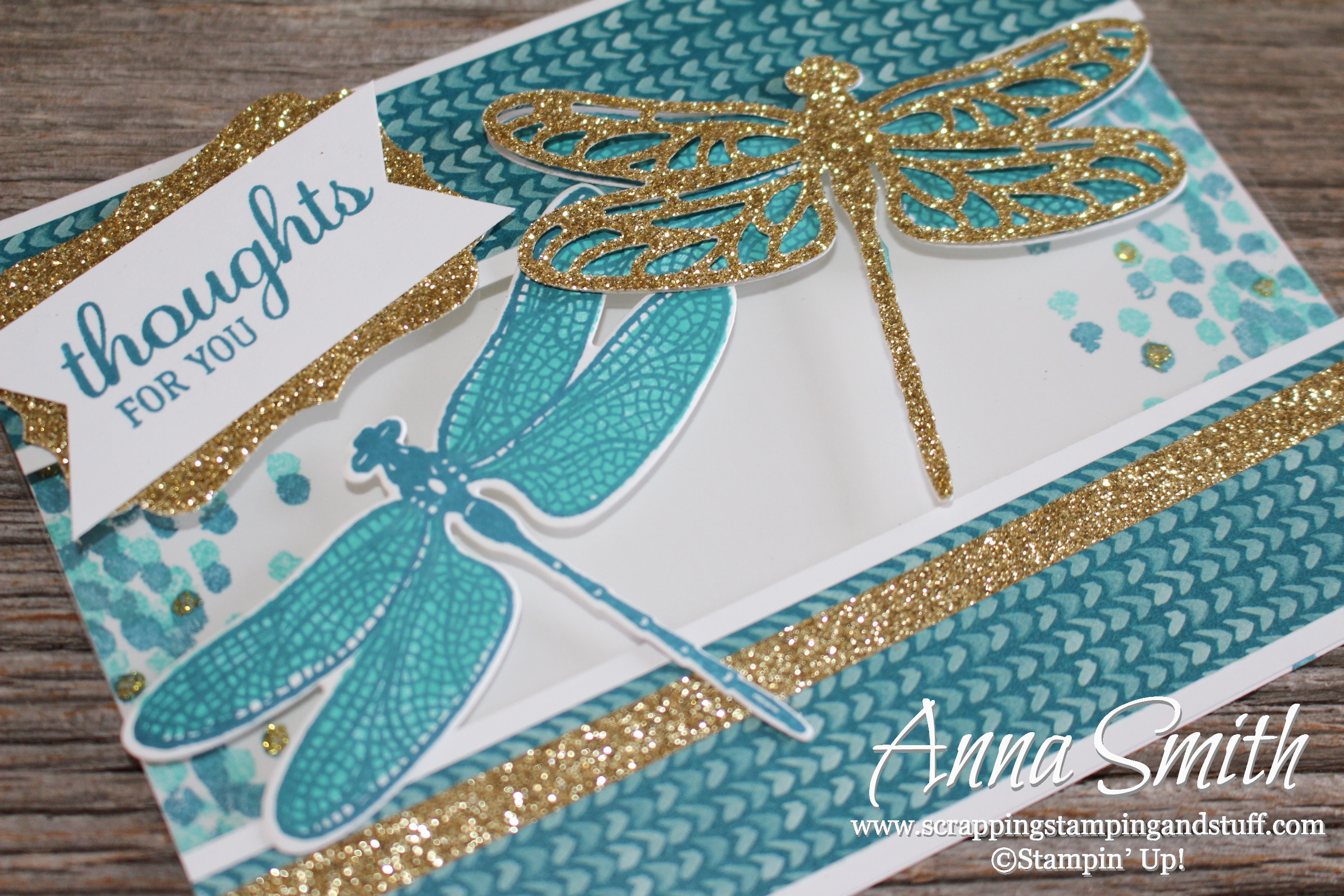 Stampin’ Up! Dragonfly Dreams Card Using the Floating Card Technique