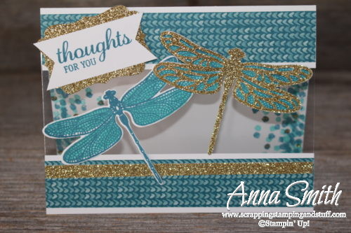 Thinking of you card idea using a special technique and Stampin' Up! Dragonfly Dreams set