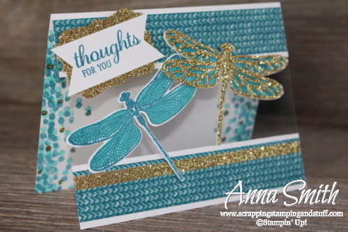 Thinking of you card idea using a special technique and Stampin' Up! Dragonfly Dreams set