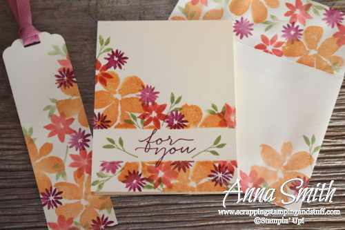 Clean and Simple Card Idea Using Spritz Stamping Technique and Blooms and Wishes Stamp Set