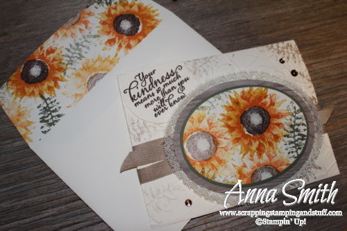 Stampin' Up! card idea - Painted Harvest fall sunflower friendship card 2018 Holiday Catalog