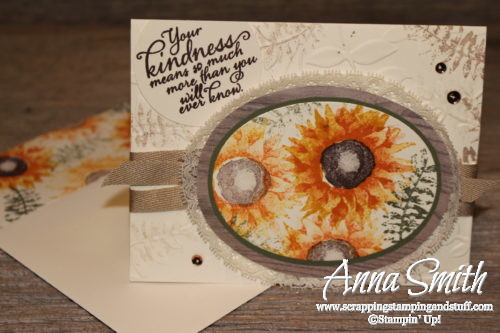 Stampin' Up! card idea - Painted Harvest fall sunflower friendship card 2018 Holiday Catalog