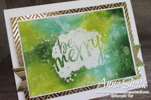 7 Days of Stampin' Up! Holiday Catalog Sneak Peeks! Watercolor Christmas card idea using the Every Good Wish stamp set.