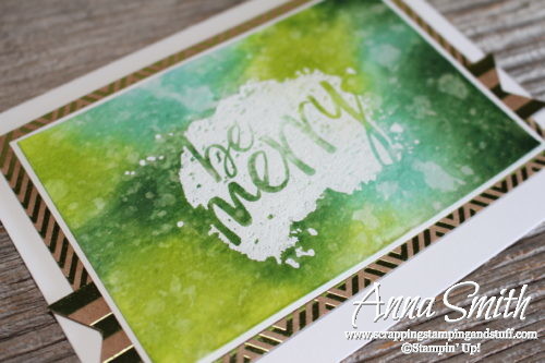 7 Days of Stampin' Up! Holiday Catalog Sneak Peeks! Watercolor Christmas card idea using the Every Good Wish stamp set. 