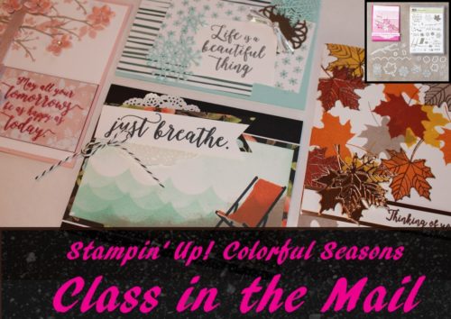 Order the Stampin' Up! Colorful Seasons Class In The Mail by August 30, and you'll get embellishments and the class video for free!