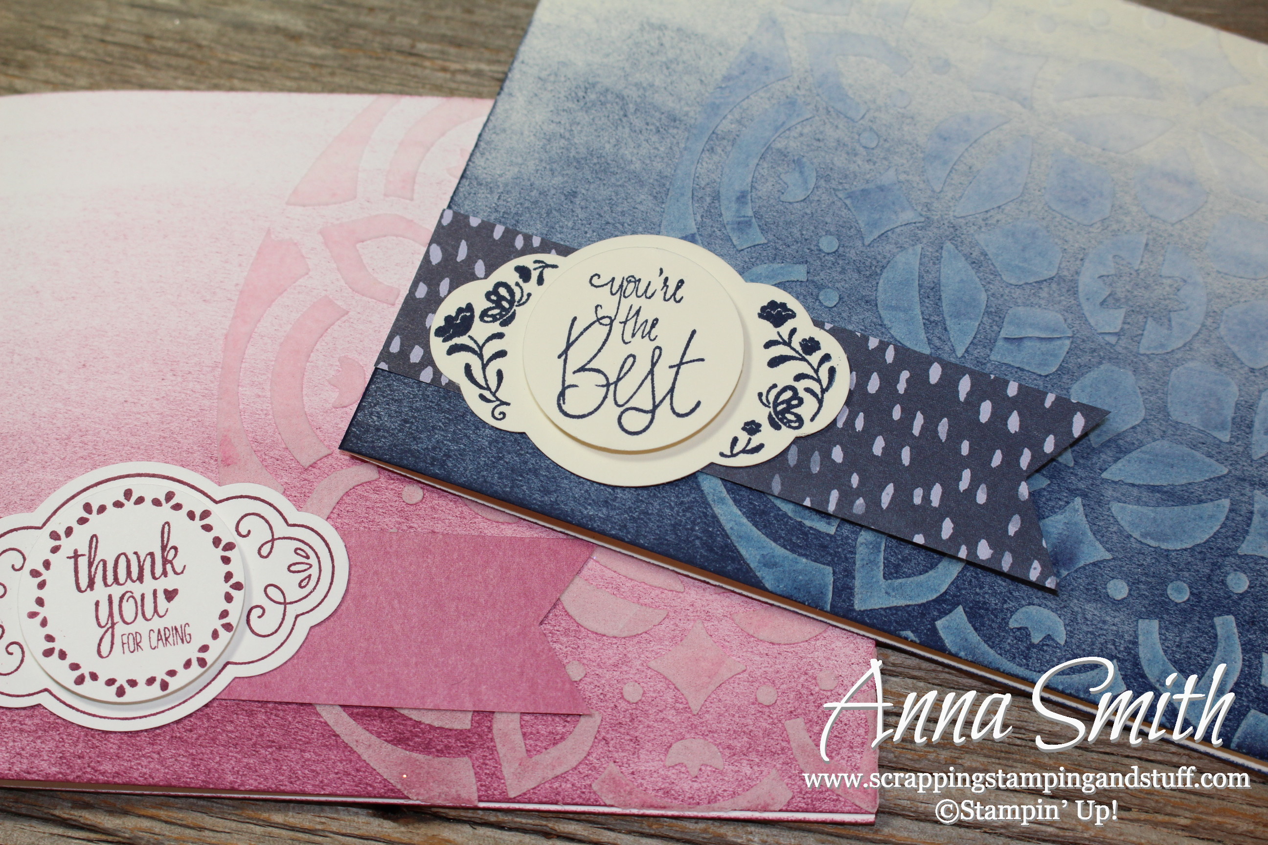 Brayering and Embossing Paste Video Tutorial – A Label Me Pretty Thank You Card
