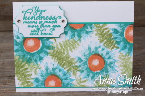 Bright floral summery card made with Stampin' Up! Painted Harvest stamp set