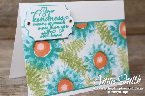 Bright floral summery card made with Stampin' Up! Painted Harvest stamp set