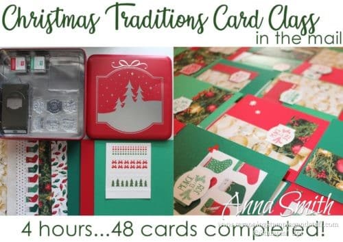 Stampin' Up! Christmas Traditions Punch Box Christmas card kit in the mail - receive enough supplies to make 48 cards in 4 hours along with a simple to follow video tutorial!