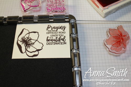 Using the Stamparatus stamping platform to make thinking of you cards featuring the Stampin' Up! Beautiful Promenade stamp set - a fantastic set for life's difficult situations.