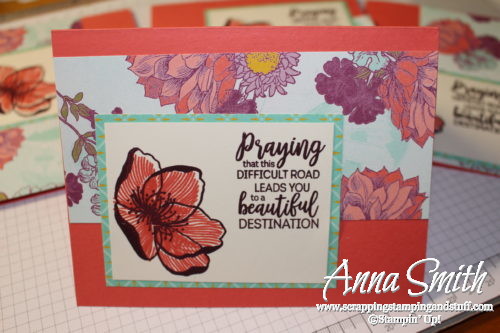 Using the Stamparatus stamping platform to make thinking of you cards featuring the Stampin' Up! Beautiful Promenade stamp set - a fantastic set for life's difficult situations.