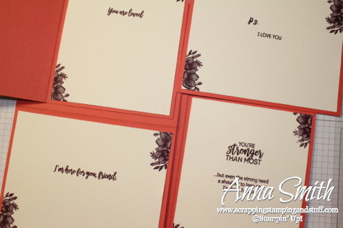 Using the Stamparatus stamping platform to make thinking of you cards featuring the Stampin' Up! Beautiful Promenade stamp set - a fantastic set for life's difficult situations.