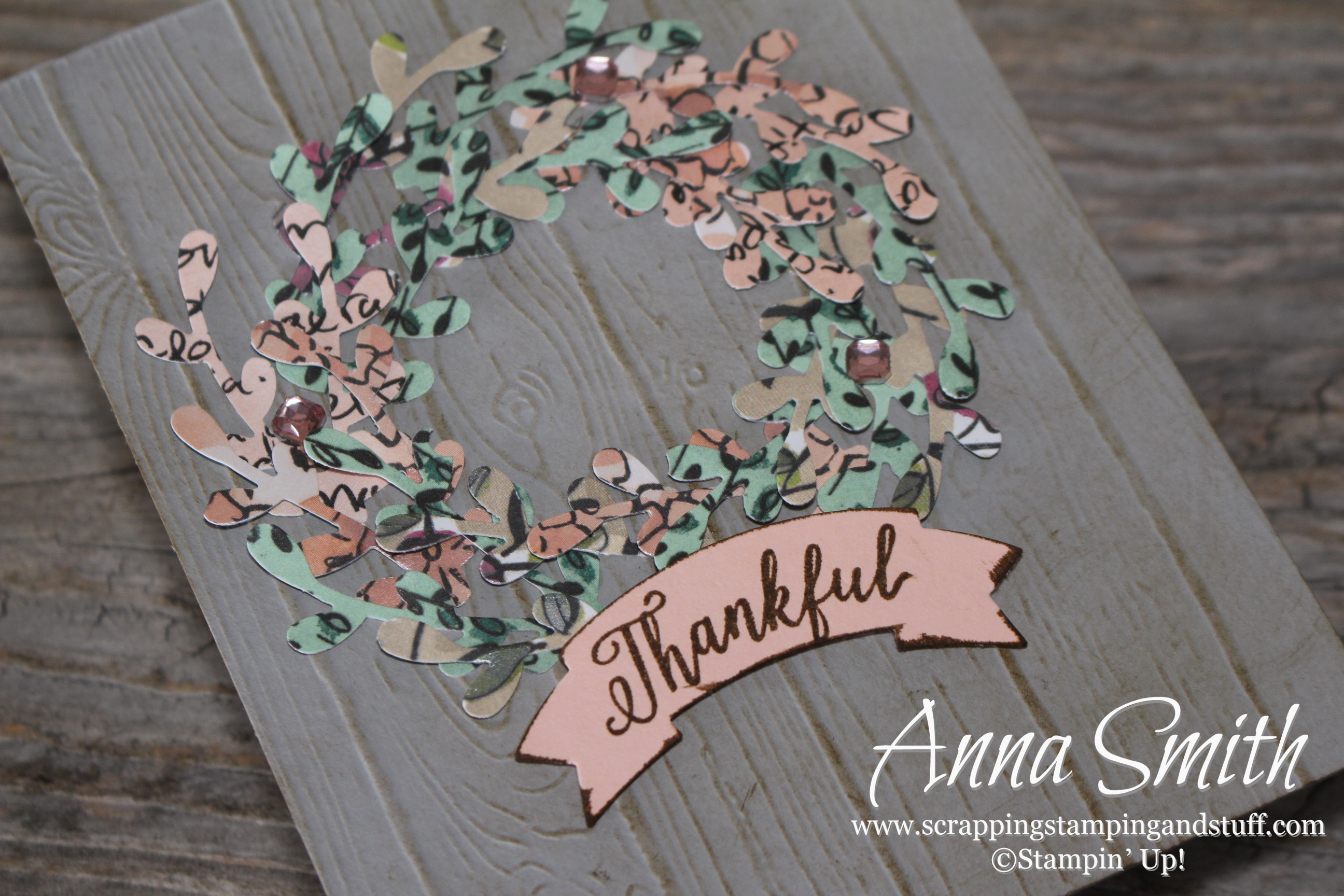A Rustic Wreath Card with the Stampin’ Up! Sprig Punch