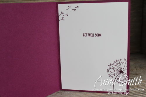 Pretty get well card made with the Stampin' Up! Dandelion Wishes stamp set