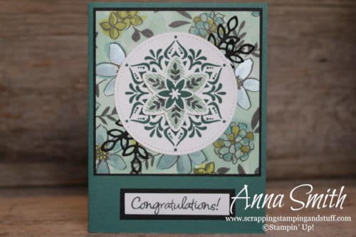 New beginnings card made with the Stampin' Up! Snowflake Showcase Happiness Surrounds stamp set and Snowfall thinlits