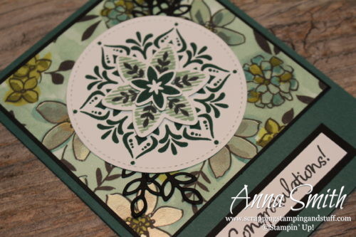 New beginnings card made with the Stampin' Up! Snowflake Showcase Happiness Surrounds stamp set and Snowfall thinlits