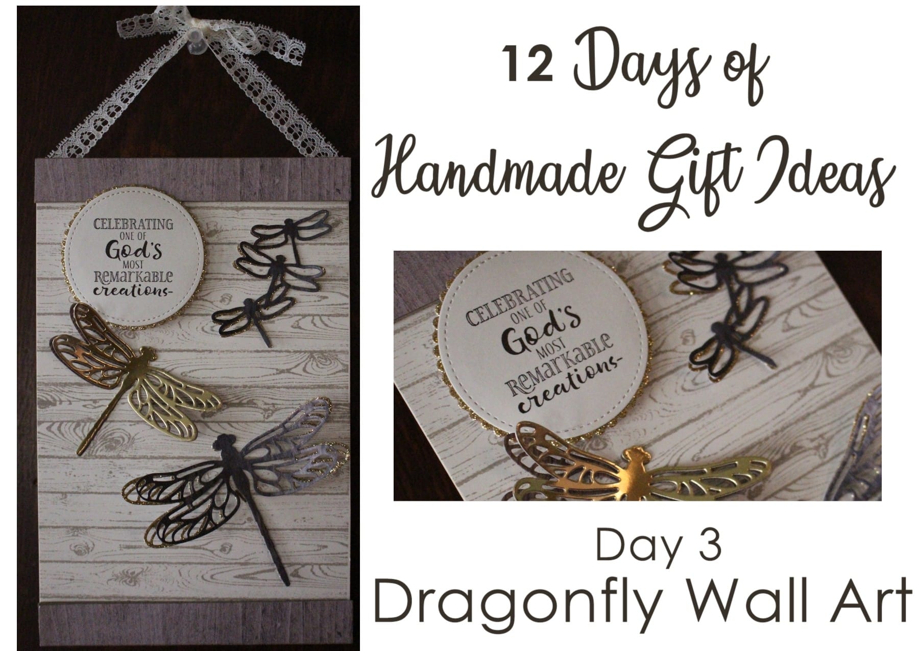 12 Day of Handmade Gift Ideas – Day 3 Dragonfly Wall Art