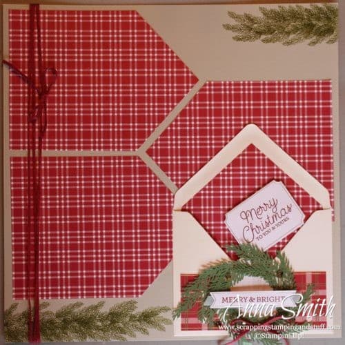 Stampin' Up! Paper Pumpkin November 2018 alternative ideas - Christmas cards, scrapbook page and farmhouse Christmas banner - To You and Yours. A craft kit in the mail!