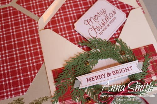 Stampin' Up! Paper Pumpkin November 2018 alternative ideas - Christmas cards, scrapbook page and farmhouse Christmas banner - To You and Yours. A craft kit in the mail!
