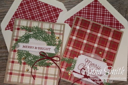 Stampin' Up! Paper Pumpkin November 2018 alternative ideas - Christmas cards, scrapbook page and farmhouse Christmas banner - To You and Yours. A craft kit in the mail!