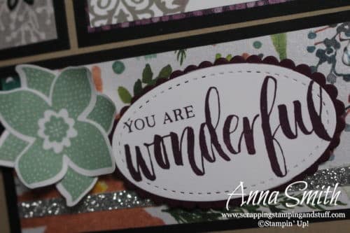 12 Days of Handmade Gift Ideas - Day 10 Shadow Box Sampler featuring Stampin' Up! products, Frosted Floral paper, Rooted in Nature stamp set, and Nature's Roots thinlits