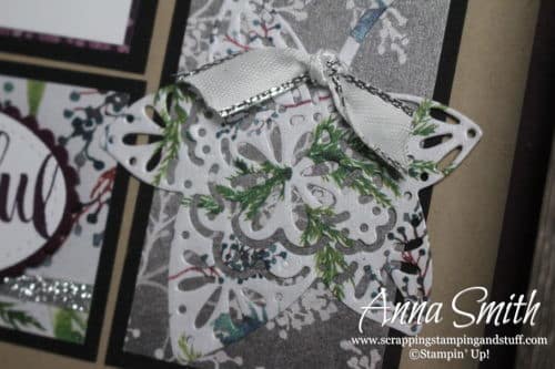 12 Days of Handmade Gift Ideas - Day 10 Shadow Box Sampler featuring Stampin' Up! products, Frosted Floral paper, Rooted in Nature stamp set, and Nature's Roots thinlits