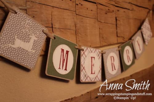 12 Days of Handmade Gift Ideas - Day 6 DIY Christmas banner with Stampin' Up! Festive Farmhouse paper