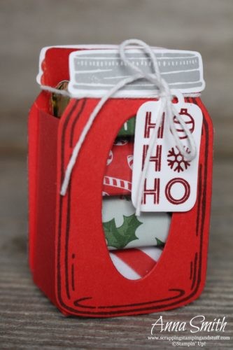 12 Days of Handmade Gift Ideas - Day 7 Hershey's Nugget Jar treat holder, would be great for your Christmas table or as a stocking stuffer. Includes tutorial.