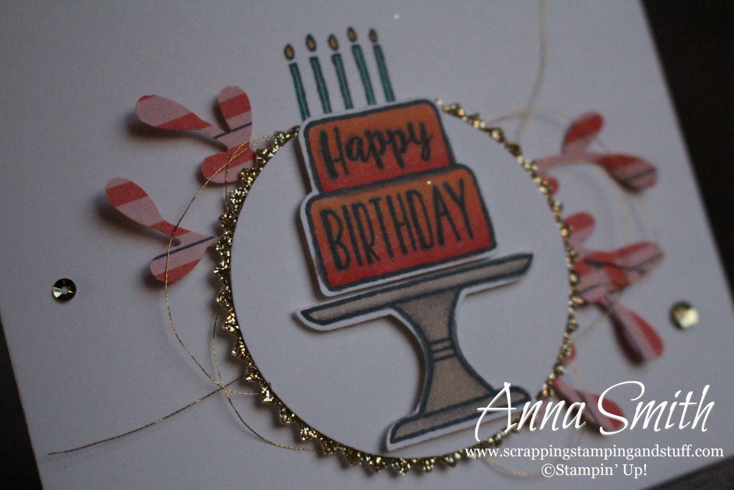 12 Days of Sneak Peeks – Stampin’ Up! Piece of Cake Birthday Card