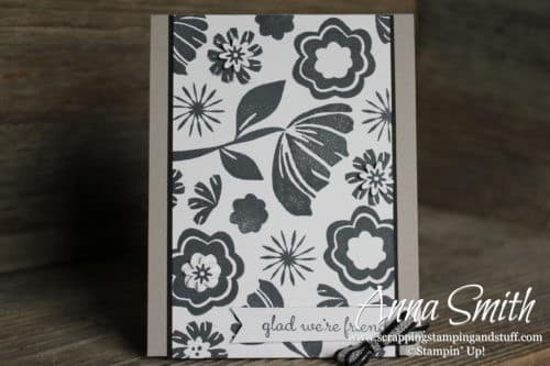 Occasions Catalog Sneak Peek!! Black and white card idea using the Stampin' Up! Bloom by Bloom stamp set
