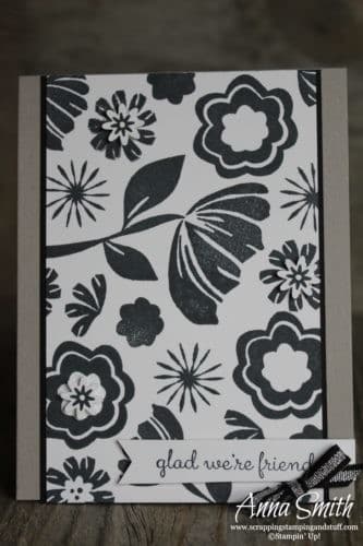 Occasions Catalog Sneak Peek!! Black and white card idea using the Stampin' Up! Bloom by Bloom stamp set