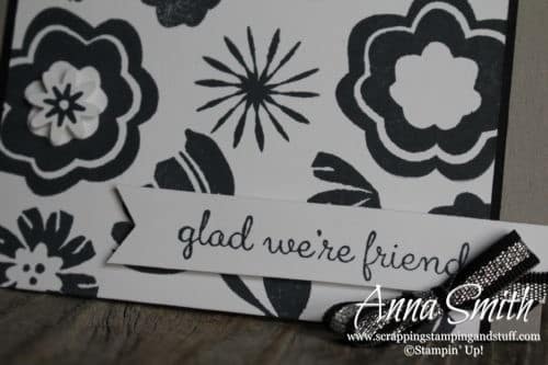 Occasions Catalog Sneak Peek!! Black and white card idea using the Stampin' Up! Bloom by Bloom stamp set
