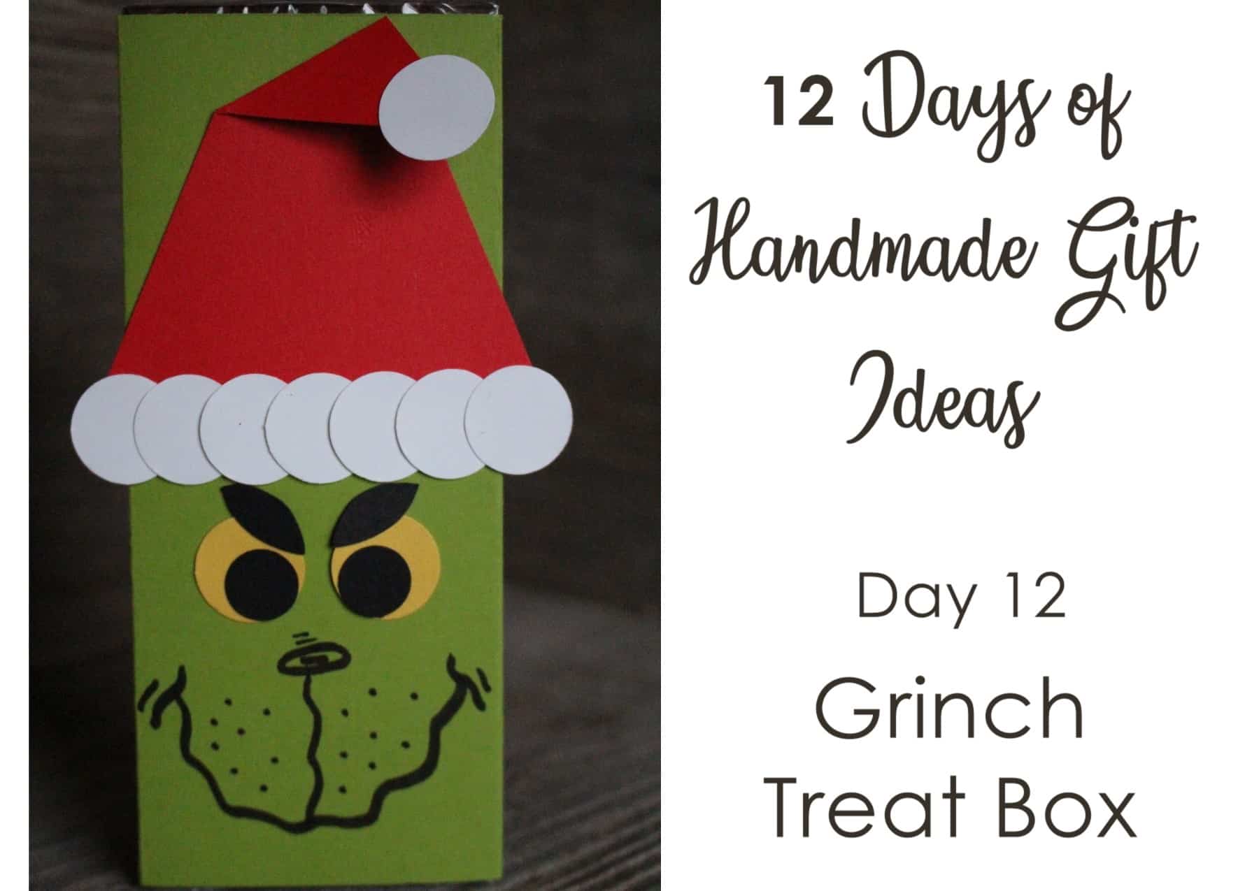 12 Days of Handmade Gift Ideas – Day 12 Grinch Treat Holder