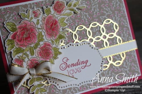 Beautiful Stampin' Up! Climbing Roses card and birthday card organizer set. Includes photo tutorial for the card organizer!