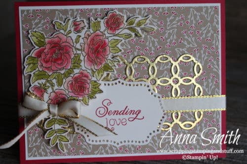 Beautiful Stampin' Up! Climbing Roses card and birthday card organizer set. Includes photo tutorial for the card organizer!