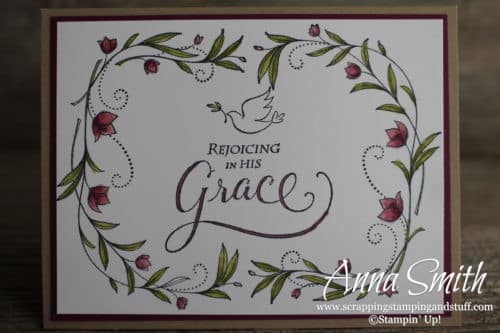 Spiritual, religious card idea made with the Stampin' Up! His Grace stamp set. Great for easter, confirmation, baptism, and other occasions!