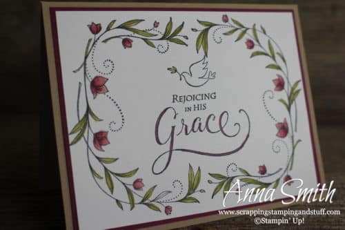 Spiritual, religious card idea made with the Stampin' Up! His Grace stamp set. Great for easter, confirmation, baptism, and other occasions!