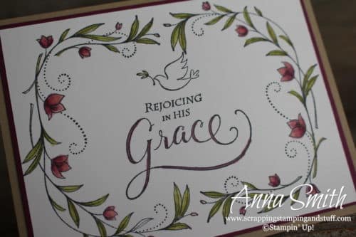 Spiritual, religious card idea made with the Stampin' Up! His Grace stamp set. Great for easter, confirmation, baptism, and other occasions!