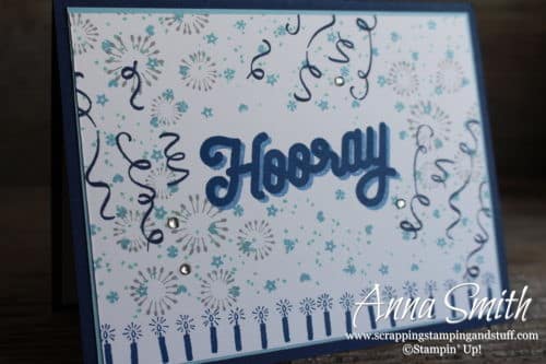 Masculine Birthday Card Idea Using Stampin' Up! Birthday Backgrounds and Broadway Birthday Stamp Sets