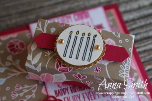 Stampin' Up! Piece of Cake Birthday Card Idea and Tiny Treat Box with Pillow Mints
