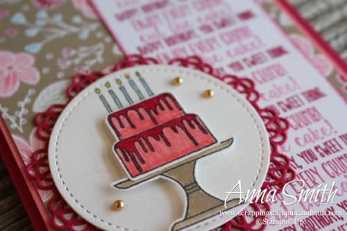 Stampin' Up! Piece of Cake Birthday Card Idea and Tiny Treat Box Tutorial with Pillow Mints