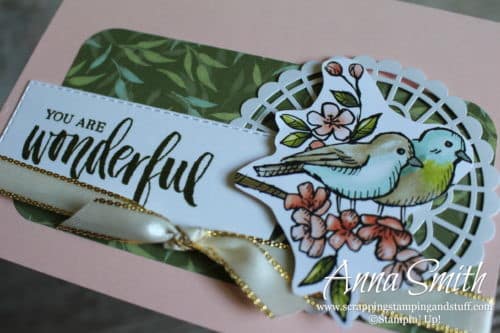 Handmade Card and Matching Tin Gift Set Made Using Stampin' Up! Bird Ballad Designer Paper and Decorative Tin