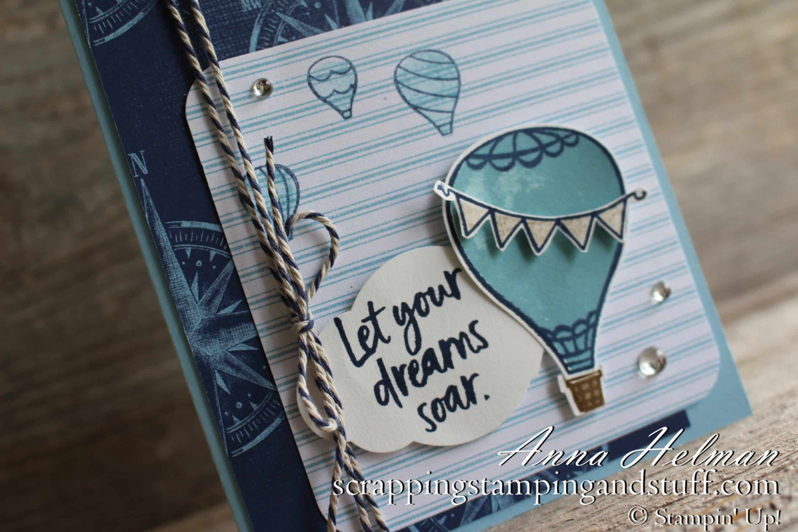 Let Your Dreams Soar Hot Air Balloon Card Idea